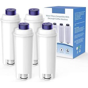 4 stuks waterfilters voor DLSC002 koffiezetapparaat met actieve koolontharder, filter compatibel met ECAM, Esam, ETAM, BCO, EC