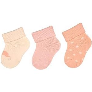 Sterntaler Set van 3 paar babysokken - Schildpadpatroon, delicate roze, 0 maanden, Zacht roze