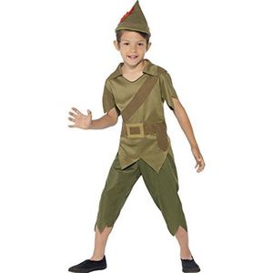 Smiffys Robin Hood kostuum groen met hoed, top en broek