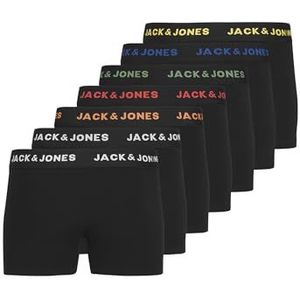 JACK&JONES JUNIOR Jacbasic Trunks 7 Pack Noos Jnr korte boxershorts voor meisjes, zwart - wit - geel - oranje - rood - groen - blauw