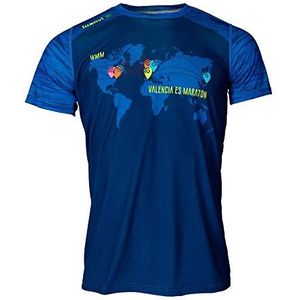 Luanvi Uniseks T-shirt voor volwassenen met korte mouwen bedrukt kaart 2019 editie, Meerkleurig