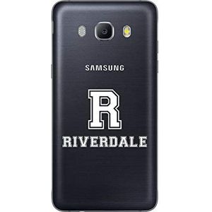 ZOKKO Beschermhoesje voor Samsung J7 2016 Riverdale – zacht, transparant met witte inkt