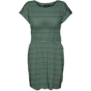 Vero Moda Vmluna Ss korte jurk Noos damesjurk, Laurel Wreath witte strepenset