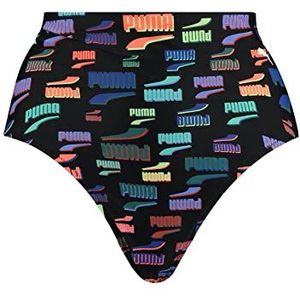 PUMA Bikinibroek voor dames met hoge taille, zwart combi