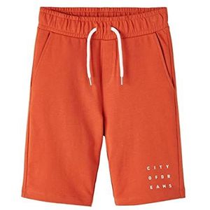 NAME IT Nkmhennan Long Swe UNB PB-Shorts voor kinderen, verbrand oker, 128, Verbrande oker