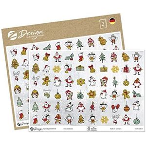 AVERY Zweckform 120 stuks kerstmansterren stickers (kerststickers op A5 vel met gouden reliëf, zelfklevend papier, kerstdecoratie, gouden sterren) 54614