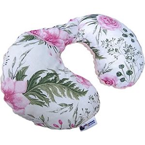 Medi Partners NECK PILLOW neksteun voor kinderen, 100% katoen/minky nekkussen voor baby voor kinderwagen reizen in de auto reizen slapen nek kussen slaaprol