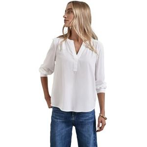 Street One A345112 Tuniekblouse voor dames, effen kleur, gebroken wit