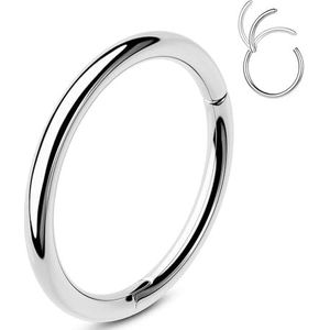 OUFER 16 Helix creolen 316L roestvrij staal 5/6/7/8/9/10/11/12 mm, Roestvrij staal, Metaal