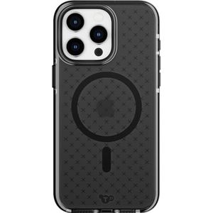 Tech21 Evo Check Beschermhoes voor iPhone 15 Pro Max, compatibel met MagSafe, eenvoudige telefoonhoes, TPU en biologisch afbreekbaar materiaal, zwart, wetenschappelijk bewezen bescherming tegen