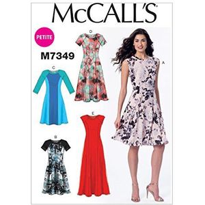 McCall's Patterns 7349 A5, Miss Petite jurken, maten 34-42, (34-36-38-40)
