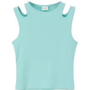 s.Oliver Junior Débardeur pour fille avec découpes, Turquoise 6006, S