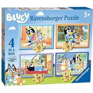 Ravensburger Bluey - 4 in Box Jigsaw Puzzles for Kids Age 3+: Fun and Educational