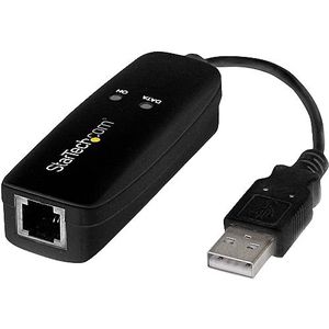 StarTech.com Modem Fax USB 2.0 – Externe Modem Hardware 56K Dial Up V.92/Dongle/Adapter – Fax modem voor laptop – USB-telefoonaansluiting – USB-gegevensmodem – fax netwerk/CMR/POS (USB56KEMH2)