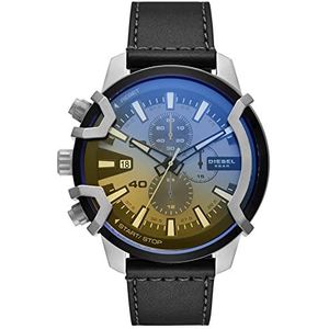 Diesel Griffed horloge voor heren, kwarts- en chronograafhorloge met siliconen, roestvrij staal of lederen band