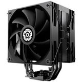 ENERMAX ETS-T41D CPU-koeler, digitaal display, 2 x 120 mm PWM-bladen, FDB-lagers, 4 x 6 mm gelakte heatpipes, TDP 220W+, met Dow Corning TC-5888, AMD AM5/AM4 Intel LGA1851/1700