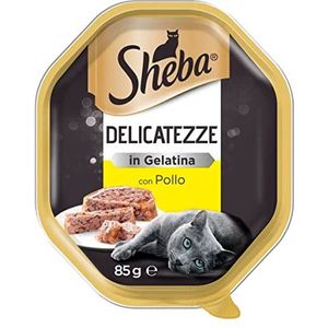 Sheba Delicatezzes van gelei, Trancetti, kattenvoer met kip, 85 g, 22 blikjes