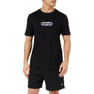 Tommy Hilfiger Hilfiger Track Graphic Tee S/S T-Shirts pour homme, Black, XS