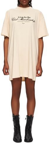 LTB Jeans Robe t-shirt Yenafe en coton beige - Taille L, beige, L
