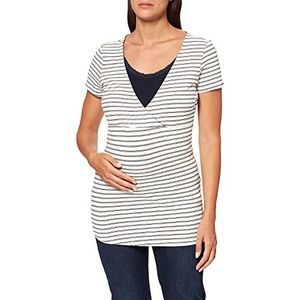 Noppies Nurs Ss Roos Yd Stripe zwangerschapstop voor dames, meerkleurig (Night Sky P277)