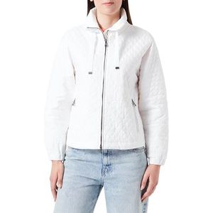 Geox Veste courte W MELEDA pour femme, blanc brillant, 32, Blanc brillant, 34