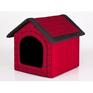 Hobbydog R2 BUDCWK12 Doghouse R2 44 x 38 cm, maat S 700 g, rood met rooster