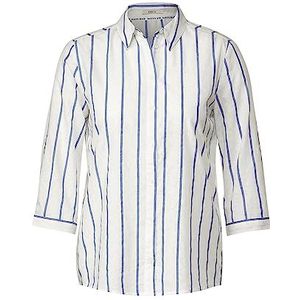 Cecil B344033 Gestreept overhemd voor dames, Vanilla Wit
