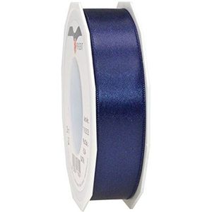 C.E. Pattberg Cadeaulint satijnen lint donkerblauw 24,7 m voor geschenkverpakking 2,5 cm breed decoratief lint voor geschenken voor elke gelegenheid