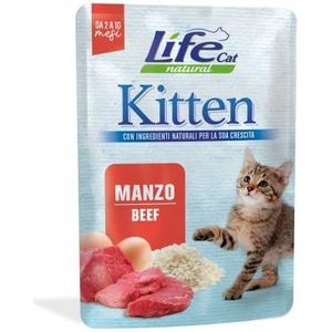 Life Cat Natural Kitten Rundvlees, envelop 70 g