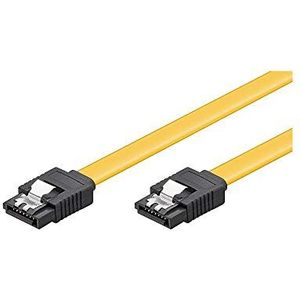 Goobay 95023 Câble de données S-ATA pour HDD, SDD, 6 Gbits, SATA type L mâle vers SATA type L mâle, jaune, 0,7m
