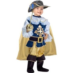 Ciao Moschettiere 14535.1-2 Anni kostuum musketières, maat S, blauw/goud, 1-2 jaar