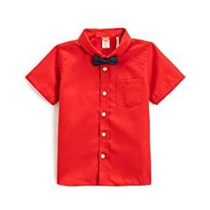Koton Babyboys Bowtie T-shirt met korte mouwen One Pocket, Rood (420)