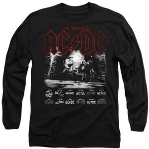 new boundary designs, inc. Ac/DC Logo Stack T-shirt unisexe à manches longues pour adulte, Noir, XL