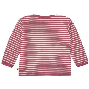 loud + proud Lange mouwen gestreept met Rippe T-shirt voor meisjes, Rood