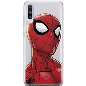 ERT GROUP Originele Samsung A70 beschermhoes met officiële licentie Marvel Spider-Man 003 precies aangepast aan de vorm van de telefoon - gedeeltelijk transparant