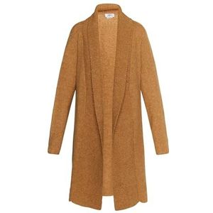 YASANNA Cardigan en tricot pour femme, camel, XS-S