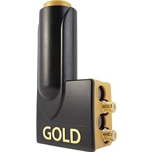 Micro Twin LNB Gold Edition (hoogwaardige vergulde aansluitingen, Full HD, 3D ready, 5 jaar garantie) zwart, goud