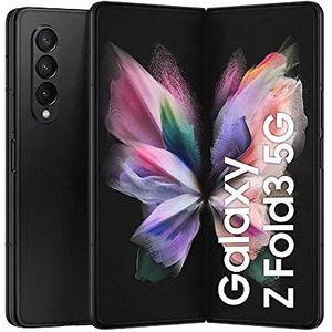 Samsung Galaxy Z Fold3 5G, incl. oplader, opvouwbare mobiele telefoon, Android SIM Free 256 GB, Dynamic AMOLED-display, 2 x 6,2 inch, 7,6 inch Phantom Black 2021 [Italiaanse versie]