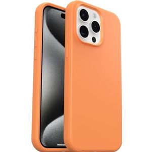 OtterBox Symmetry MagSafe beschermhoes voor iPhone 15 Pro Max, schokbestendig, valbescherming, dunne beschermhoes, ondersteunt 3 x meer vallen dan militaire standaard, antimicrobieel, oranje