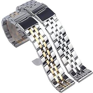 18 mm 20 mm 22 mm 24 mm roestvrijstalen horlogeband voor breitling heren horlogeband verborgen drukknopsluiting logo op, Kunststof, Agaat