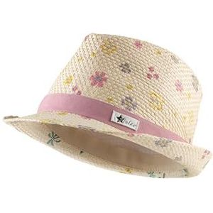 Sterntaler Chapeau de paille imprimé avec fleurs pour fille, sable, 49