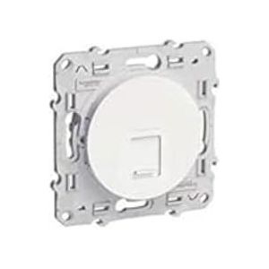 Schneider Electric - Odace, RJ45-stekker, wit, zonder aansluiting (Infraplus voetafdruk) - S520400