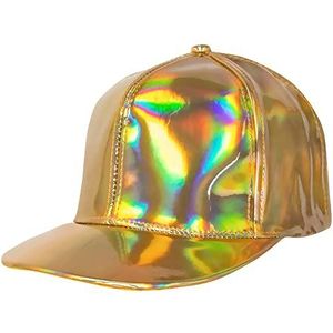 Generique - Iridescent gouden hoed voor volwassenen