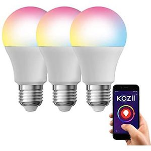 Xanlite - Kpack3Ee806Grvbcct – Smart Living – verpakking met 3 aangesloten ledlampen A60 – fitting E27 – Rvb Cct – moderne technologie