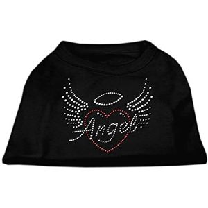 Mirage Angel Heart honden-T-shirt, met strass-steentjes, maat XS, zwart