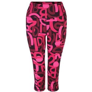 Dare 2b Influential 3/4 – broek – technische legging met invloedrijk design, rekbaar, licht en ademend, met ergonomische pasvorm en 3/4 lengte – dames, Pure roze graffiti