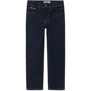 NAME IT Jean droit pour garçon, Denim bleu foncé - Détails : non délavé, 128