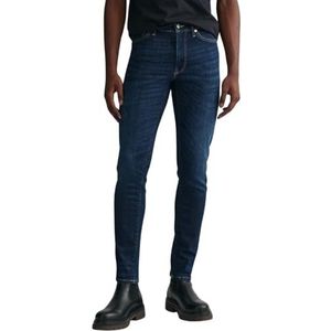 GANT Jean extra slim Active Recover pour homme, Dark Blue Worn in, 34W / 30L