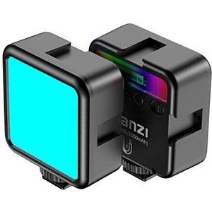 Ulanzi VL49 Mini RGB led-videolamp meerkleurig voor smartphone en camera met instelbare kleurtemperatuur (RGB + 2500 K-9000 K) en 2000 mAh batterij voor video vlog studio streaming