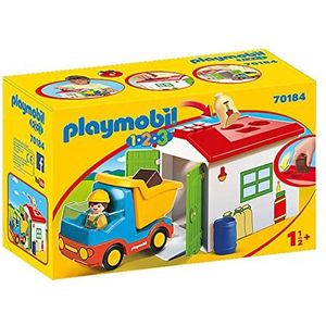 PLAYMOBIL 1.2.3 Werkman met sorteer-garage - 70184